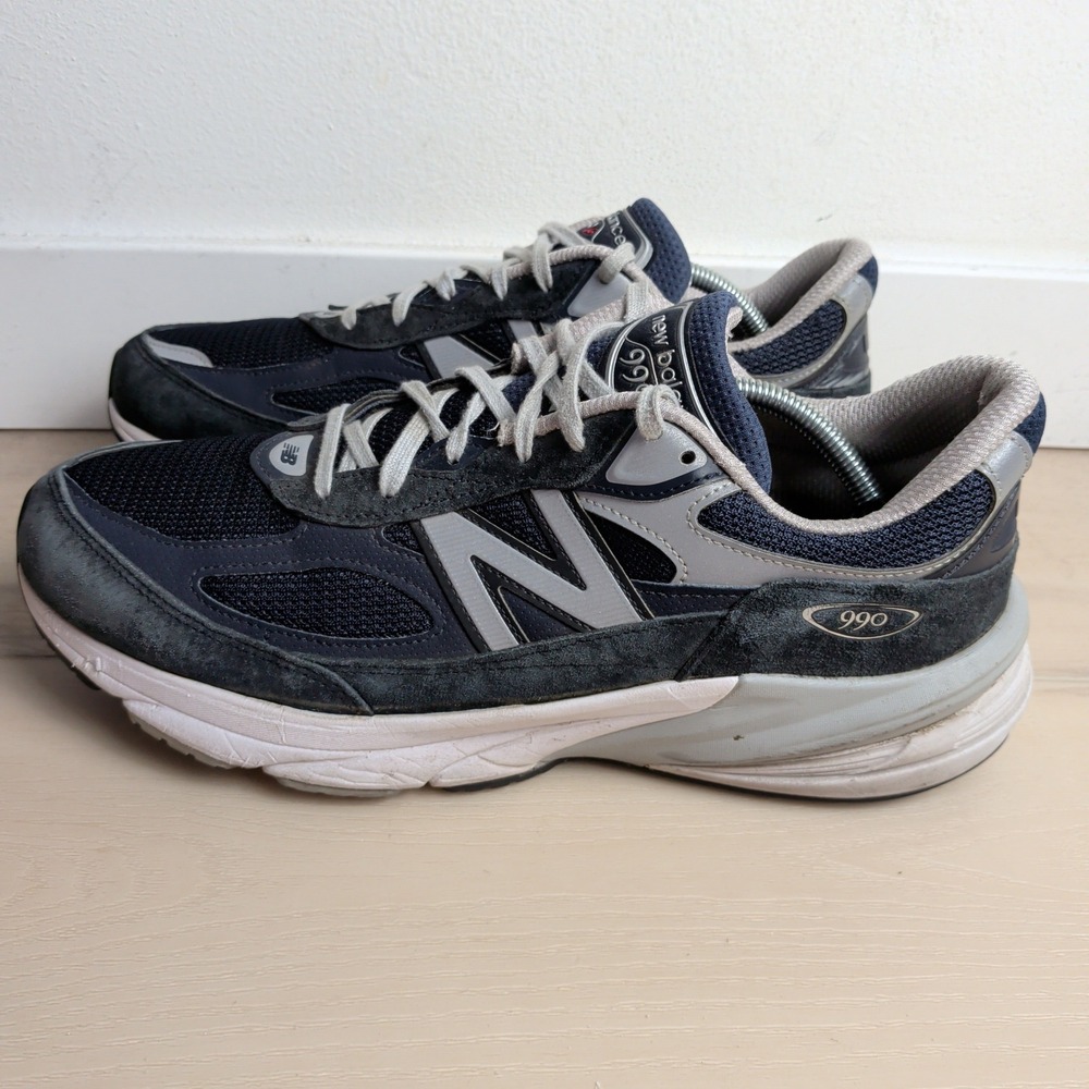 New Balance 990v6 Made in USA Navy Silver Mens Sneakers M990NV6 Size 11.5 D